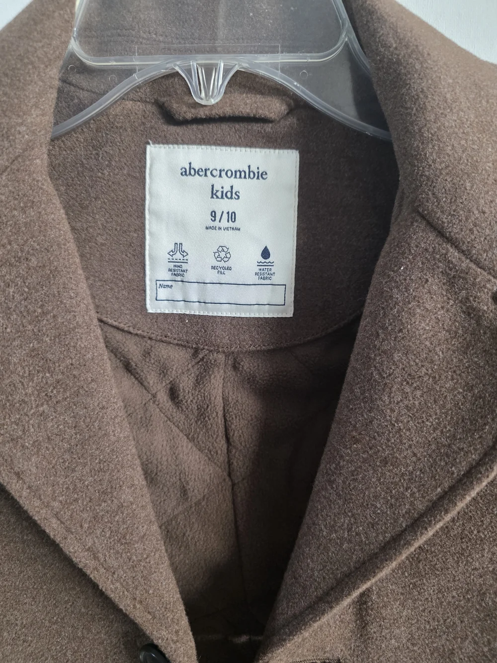 Abercrombie Kids Brown Wool-Blend Pea Coat Size 9/10 Brown.